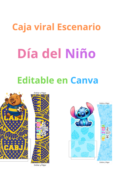 Caja viral escenario Día del Niño 