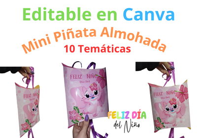 Mini Piñata Almohada  Día del Niño 