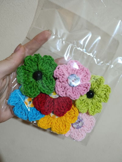 Flores tejidas 4cm