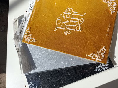 Goma Eva glitter A3