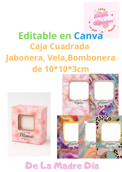 Caja jabonera bombón cuadrada 