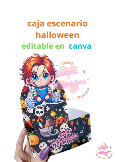 caja escenario halloween 