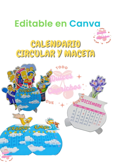 calendarios maceta y circular 2027