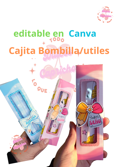 Caja Bombilla/ultiles Día del Maestro 