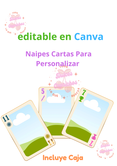Cartas naipes para personalizar 