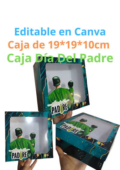 Caja 19*19*10 Editable en Canva 