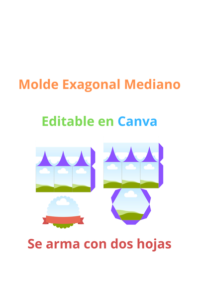 Molde exagonal MEDIANO EDITABLE