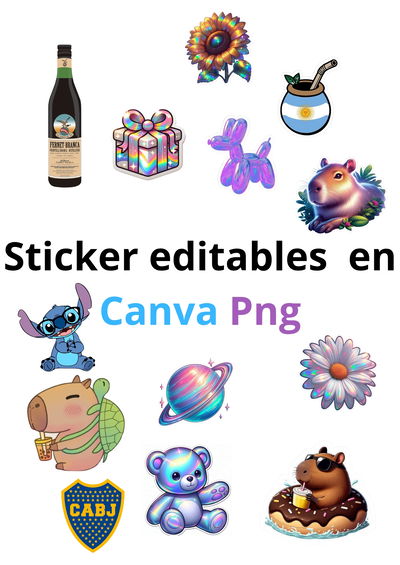 Sticker editables png