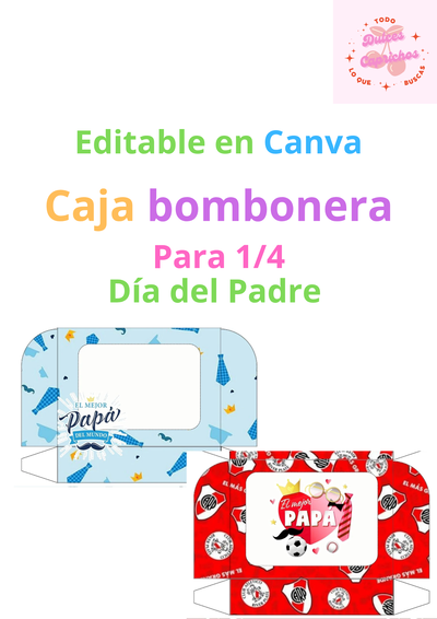 Caja bombonera Día del Padre EDITABLE 