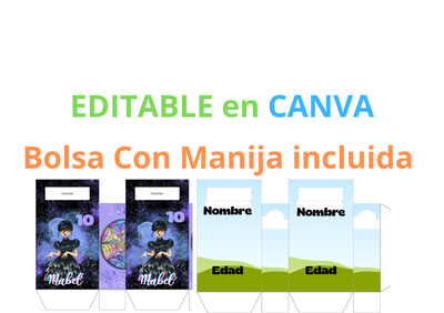 Bolsa con manija incluida Editable 