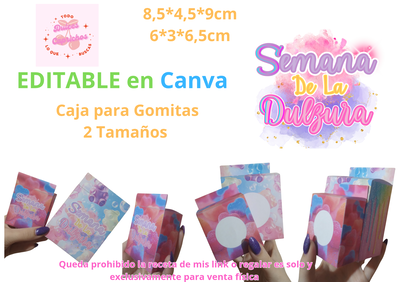 Caja para gomitas Editable 