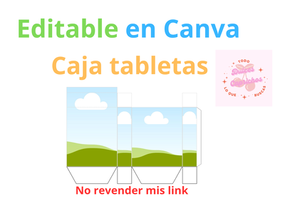 Caja Tableta 🍫 EDITABLE 