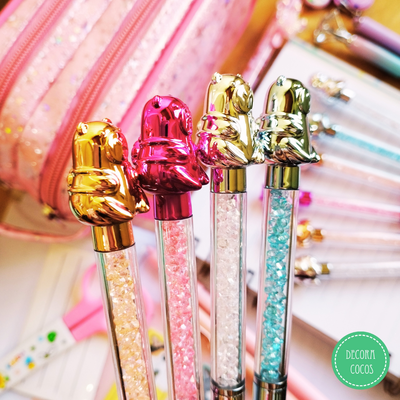 Bolígrafo Capibara Metalizado + piedritas