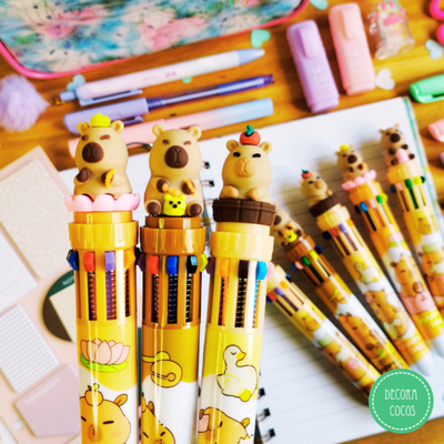 Bolígrafo Capibara multi x 10 colores