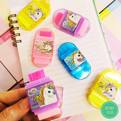 Sacapuntas con goma Unicornio