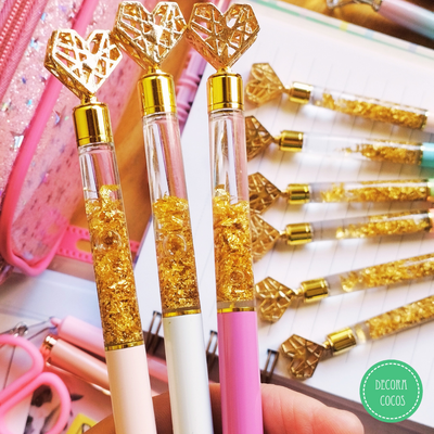 Bolígrafo Metal Corazón 3D Pastel