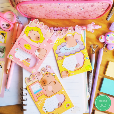 Nota adhesiva + banderita Capibara