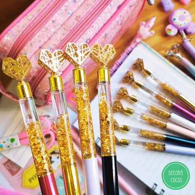 Bolígrafo Metal Corazón 3D Elegance