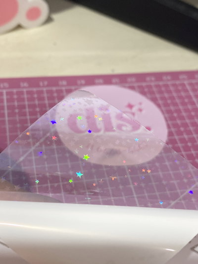 20 hojas a4 stickers holografico transparente estrellitas