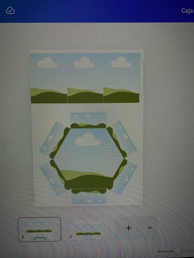 Editable en canva CAJA HEXAGONAL 