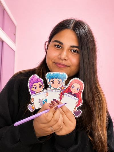 mini pizarra souvenir personajes