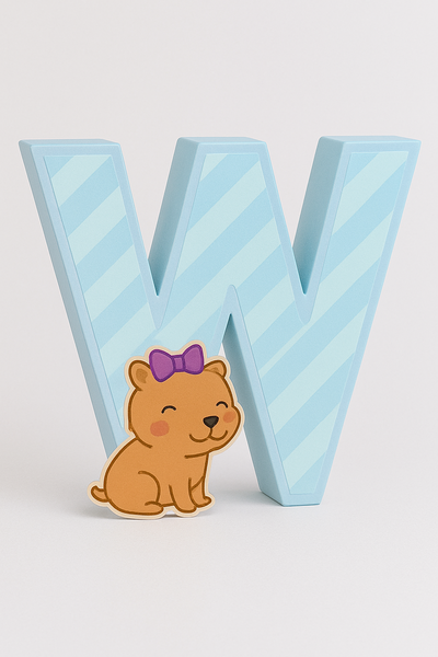 Link letra W 3d marcos en canva