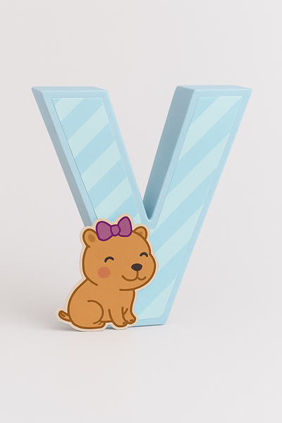 Link letra V 3d marcos en canva