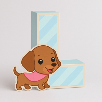 Link letra L 3d marcos en canva