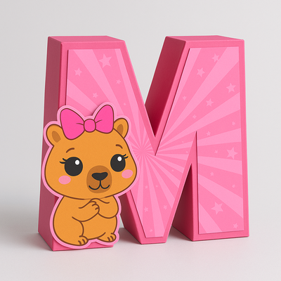 Link letra M 3d marcos en canva