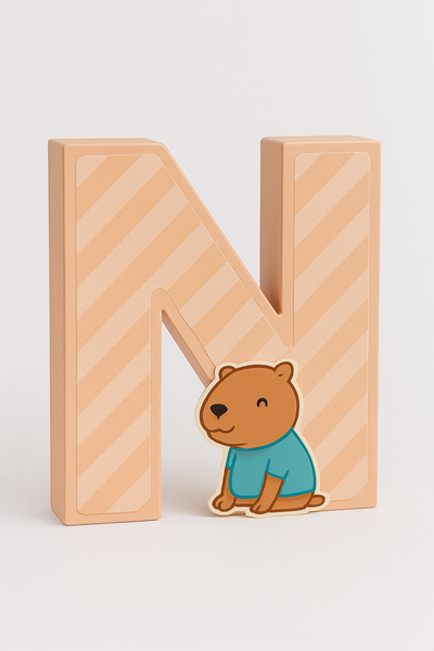 Link letra N 3d marcos en canva