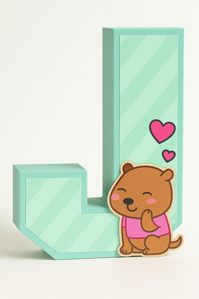 Link letra J 3d marcos en canva