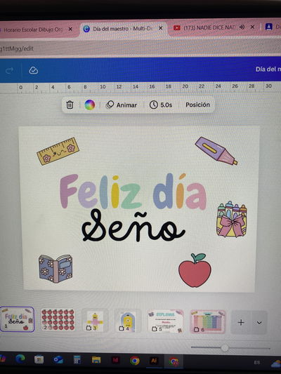  Editable en canva DIA DEL MAESTRO/SEÑO