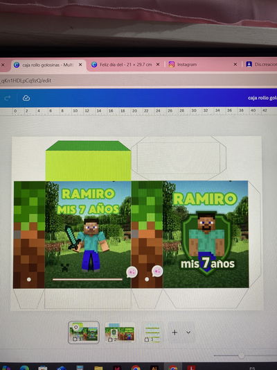 Link caja golosinera con rollo para pintar 