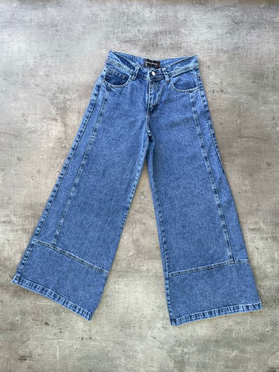 Wide leg azul nevado