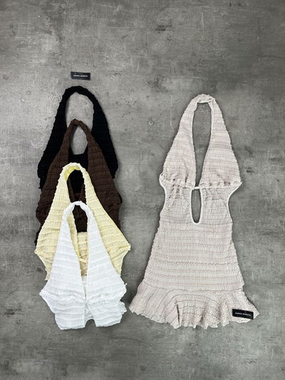 Vestido espalda descubierta de bambula