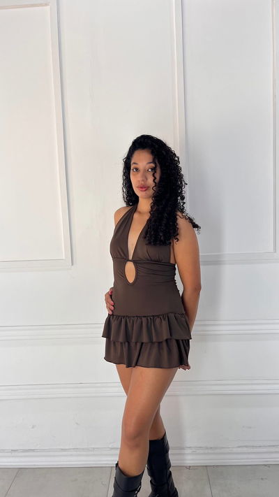 Vestido volados circulo