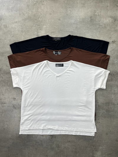 Remera modal cuello V