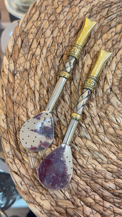 BOMBILLONES DE ALPACA Y BRONCE 