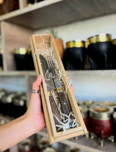Set cuchillo/tenedor en caja 