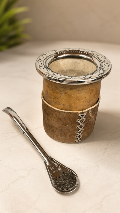 Mate camionero de calabaza con base