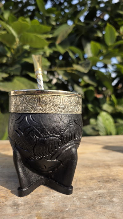 MATE IMPERIAL CINCELADO DE CALABAZA  