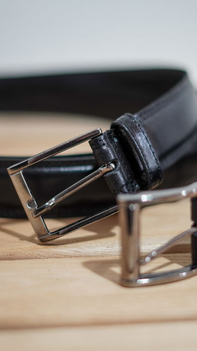 CINTO DE CUERO UNISEX NEGRO