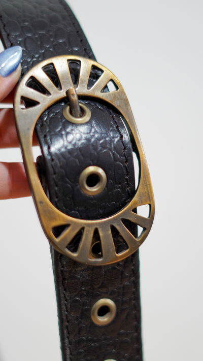 CINTO DE CUERO CROCO