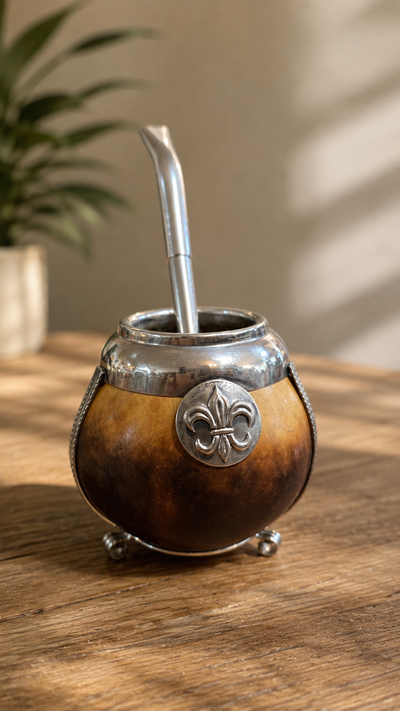 Mate porito de calabaza con aplique y base