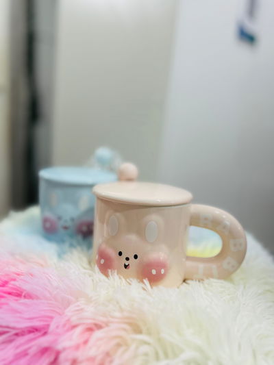 TAZA DE CERAMICA CONEJITO CON CUCHARA