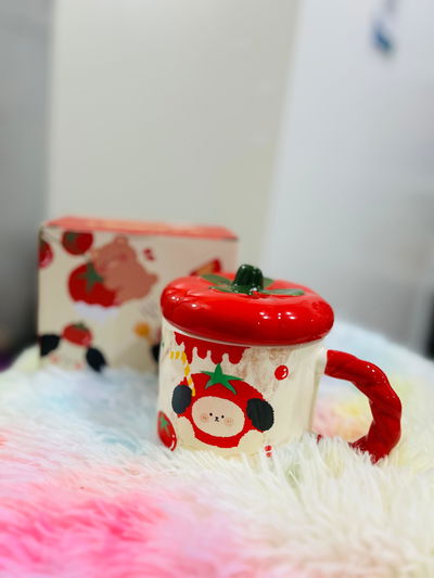 TAZA DE CERAMICA TOMATE