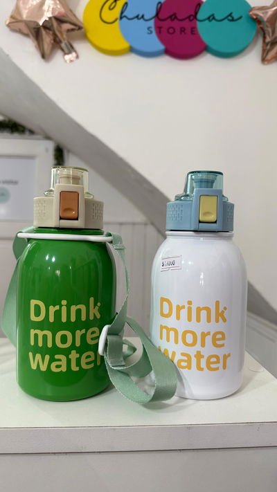 BOTELLA 1 LTS ACERO INOX CON CORREA
