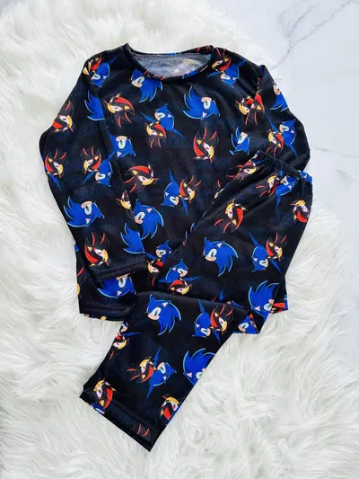 Pijama infantil full Sonic TALLE S (6 A 8 AÑOS)