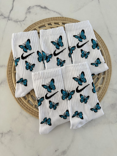 TENIS ADULTO NIKE | Blanca mariposa celeste 
