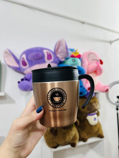 TAZA DE ACERO INOX CON CUCHARA